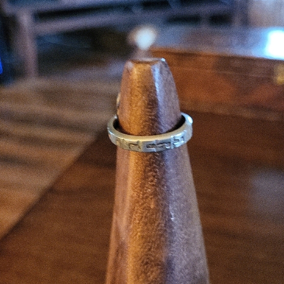 Silver Egyptian Alpaca Spoon Ring - Picture 6 of 7